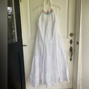 J Crew white maxi dress